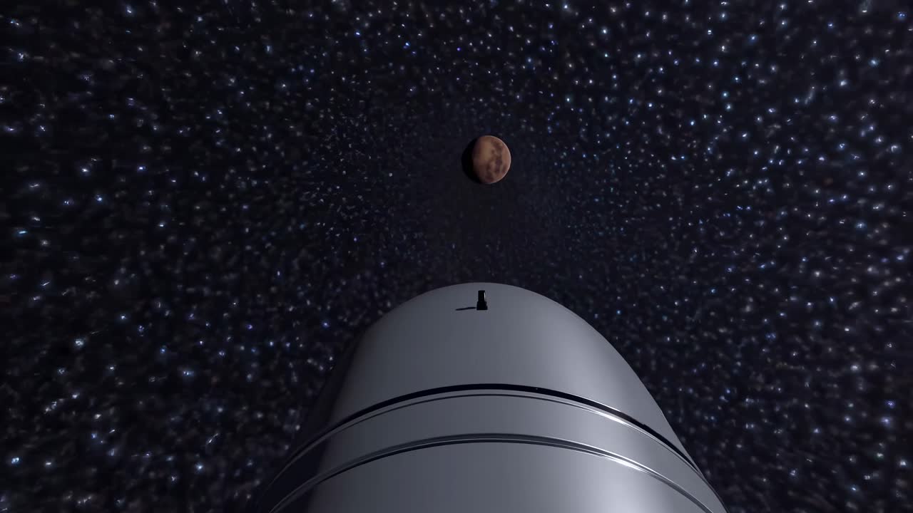 cohete en el espacio