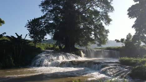 waikelo sawah waterfall, also known as bendungan waikelo sawah in sumba regency, east nusa tenggara, indonesia
