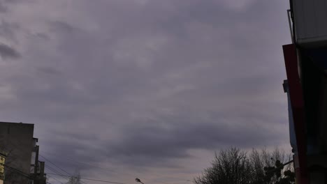 time lapse with clouds on the night sky