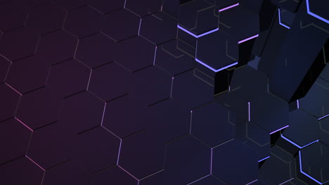 motion dark black hex grid background 2