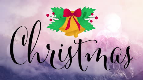 animación del texto navideño sobre la decoración y los regalos navideños