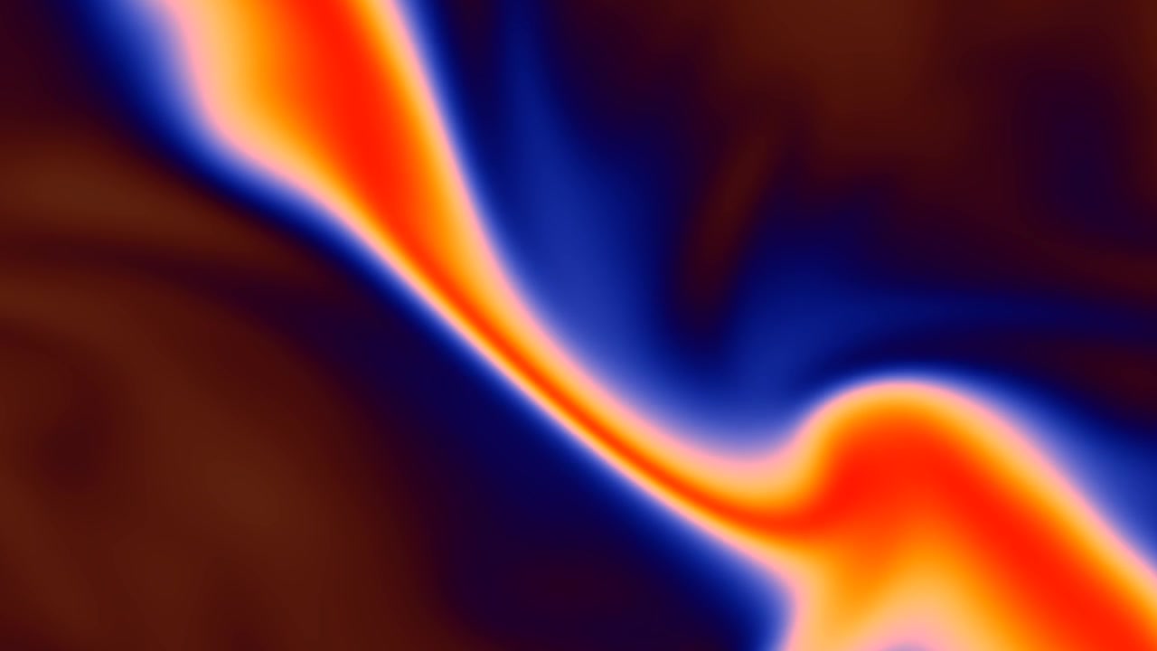 Ondas abstratas suaves de azul, laranja, rosa e marrom formam uma composição fluida e borrada com gradientes luminosos e um clima vibrante e atmosférico.