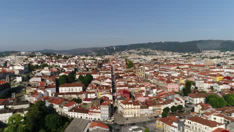 beautiful city of braga portugal aerial view