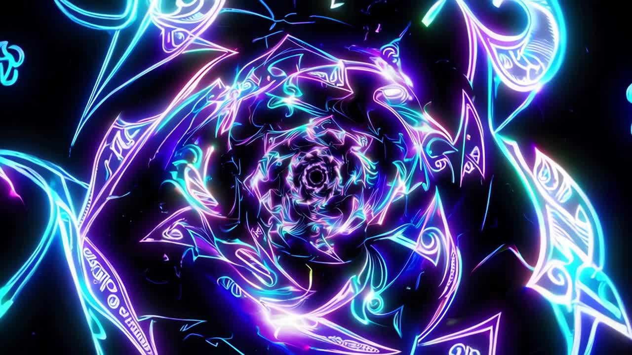 túnel de neón abstracto