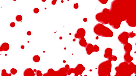 flowing abstract liquid red splashes spots on white gradient