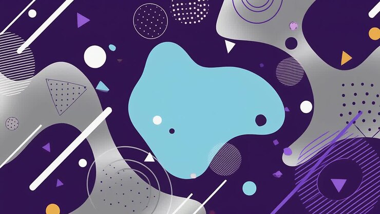 Dynamic Abstract Background with Moving Geometric Shapes