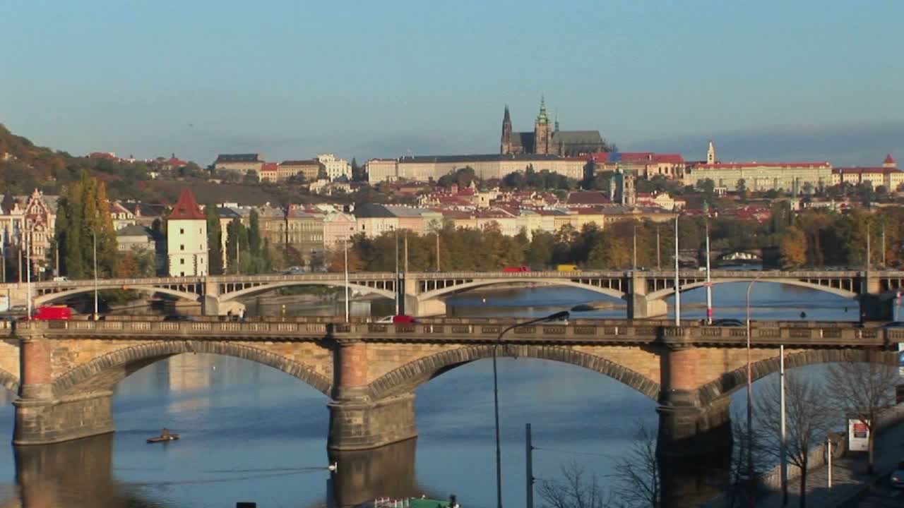 una vista de praga en la republica checa