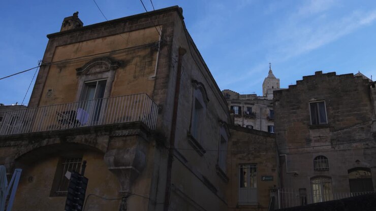 Matera, Italia Vista verso la chiesa