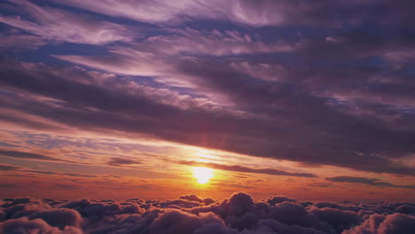 sunset cloudscape from above