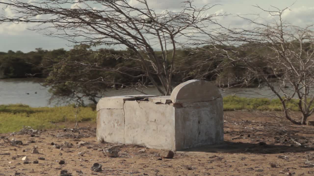 Grave in a natural landscape