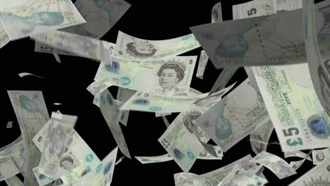 falling british pound notes