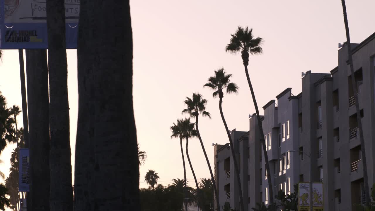 Tramonto a Los Angeles, California.