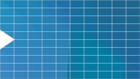 animation of white arrows over grid on blue background with copy space