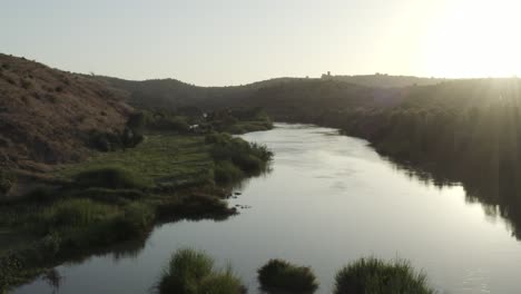 bird fly over a beautiful river in morocco