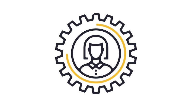 Woman Workforce Icon Animation