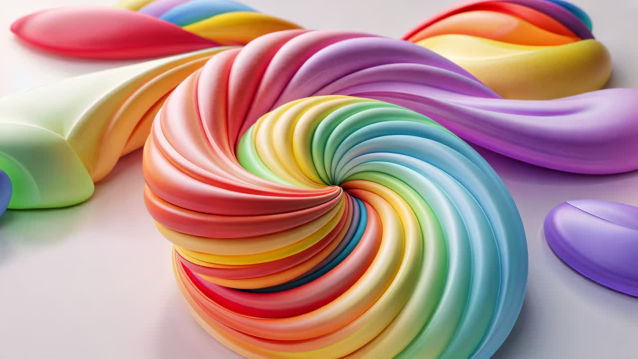 Abstract Rainbow Spiral Swirl