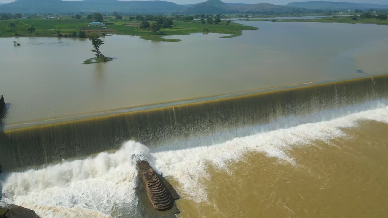 Waterfall Rajdari Devdari and Latif Shah Dam Aerial View