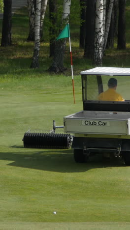 golf course maintenance with club car