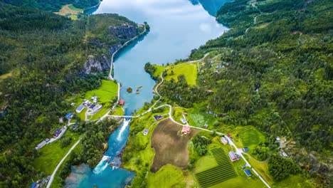 lovatnet lake beautiful nature norway.