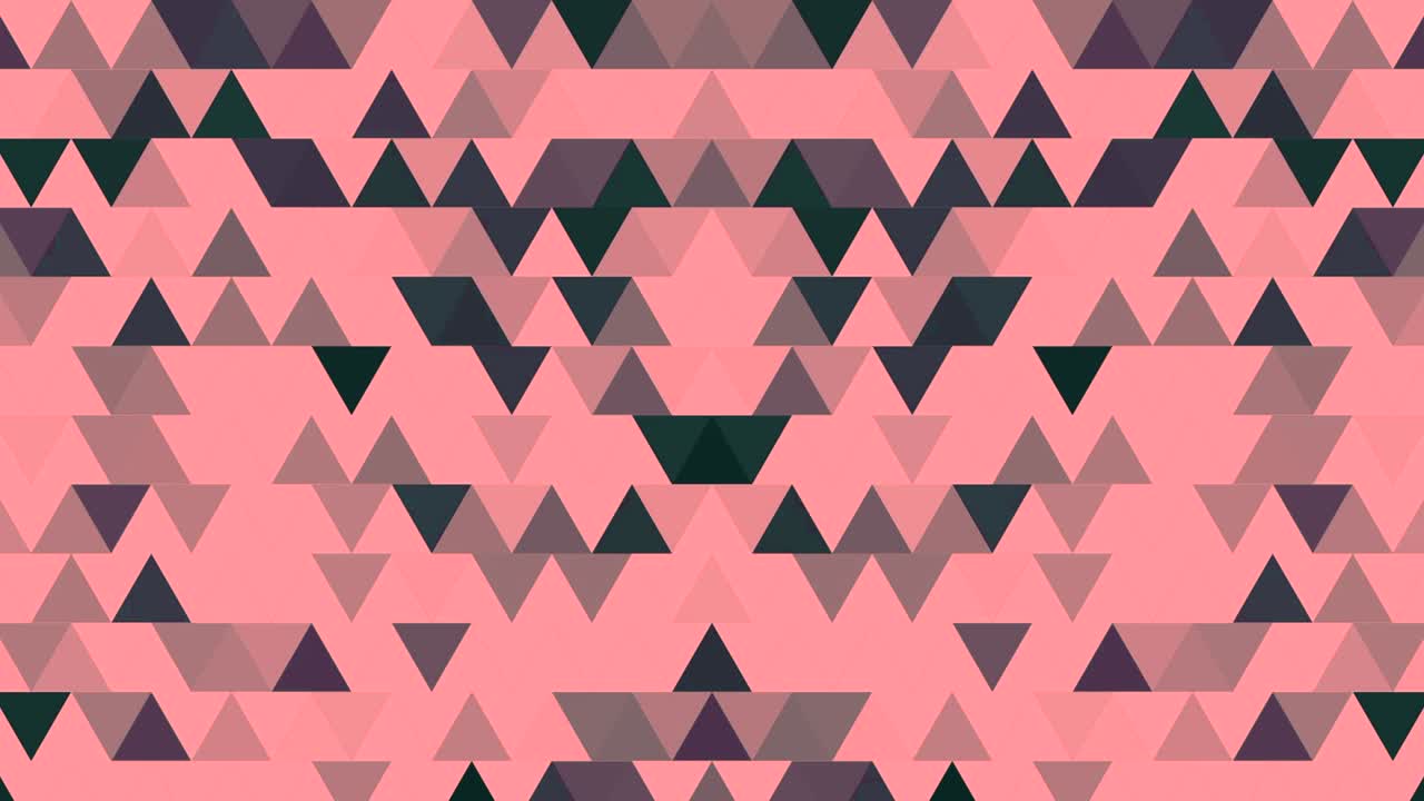 bucle de fondo abstracto de triángulos de colores en un patrón de azulejos de mosaico pixelado geométrico. fondo de polígono geométrica aleatorio abstracto