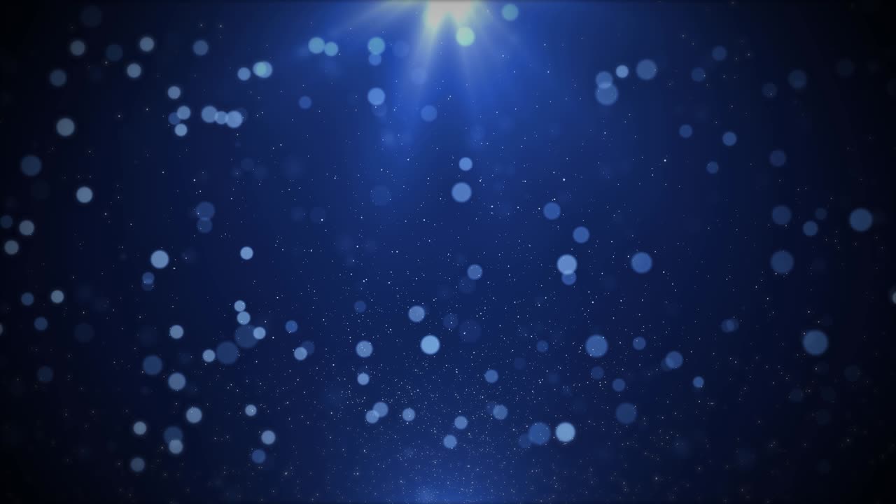 4k 골든 글리터스 입자 루프 배경 애니메이션 느린 모션 우주 파란 먼지