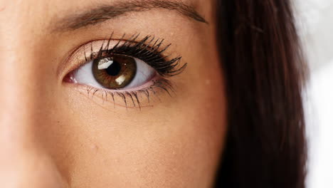 cerrar la serie de personajes de ojos aislados sobre fondo blanco puro