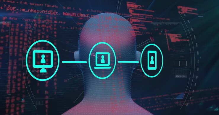 Animation of qr code over binary code