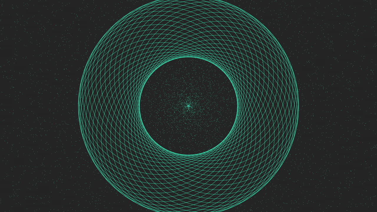 Futuristic sphere with lines on black gradient