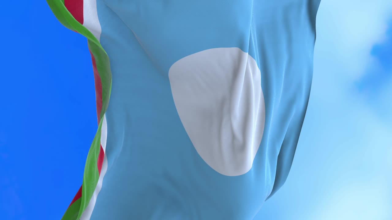 un bucle sin costuras de la bandera de la república de sakha.