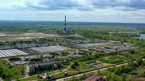 aerial view of aeration station