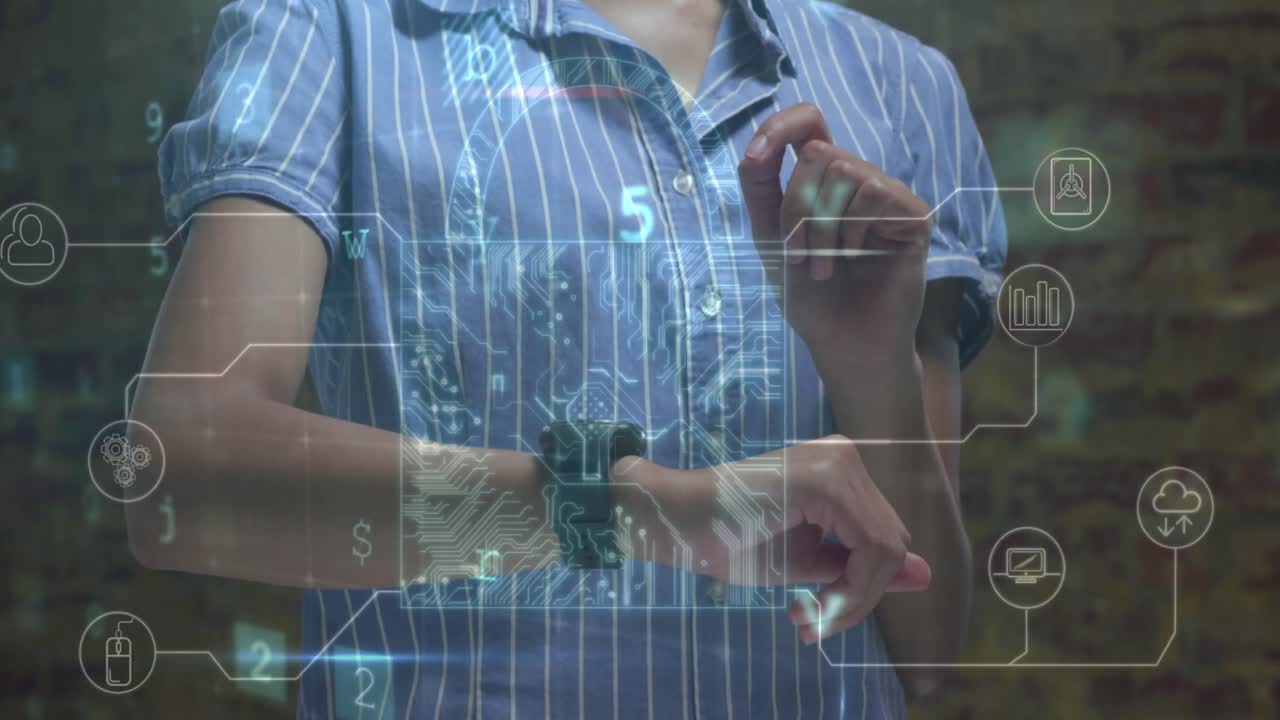 crimen cibernético y seguridad en línea animación 4k