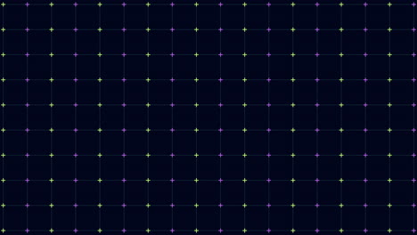 Rainbow-neon-crosses-pattern-with-grid-lines