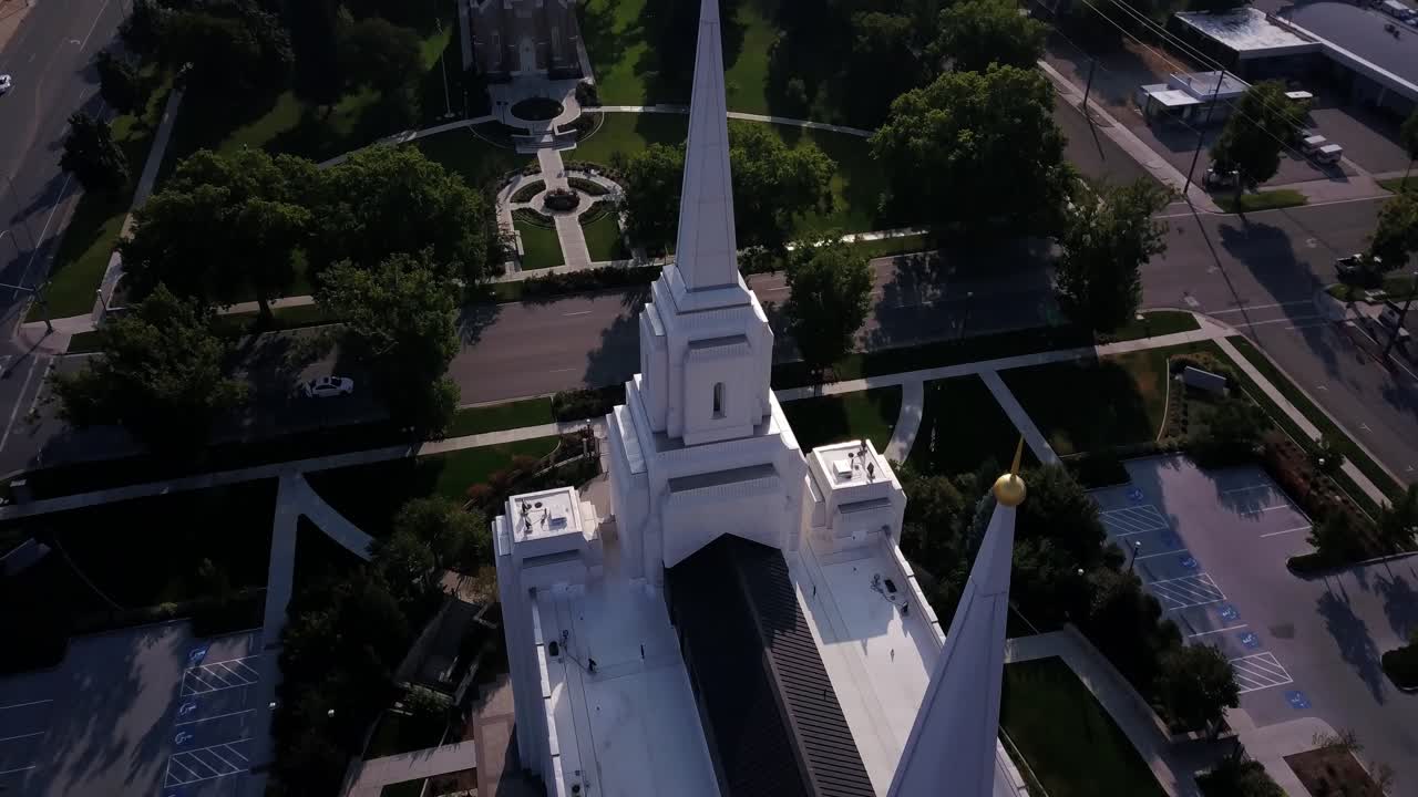 Aerial View of a Mormon Temple