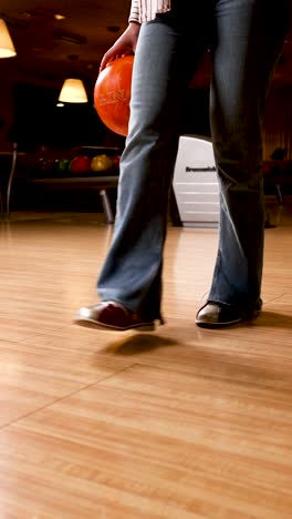 woman bowling