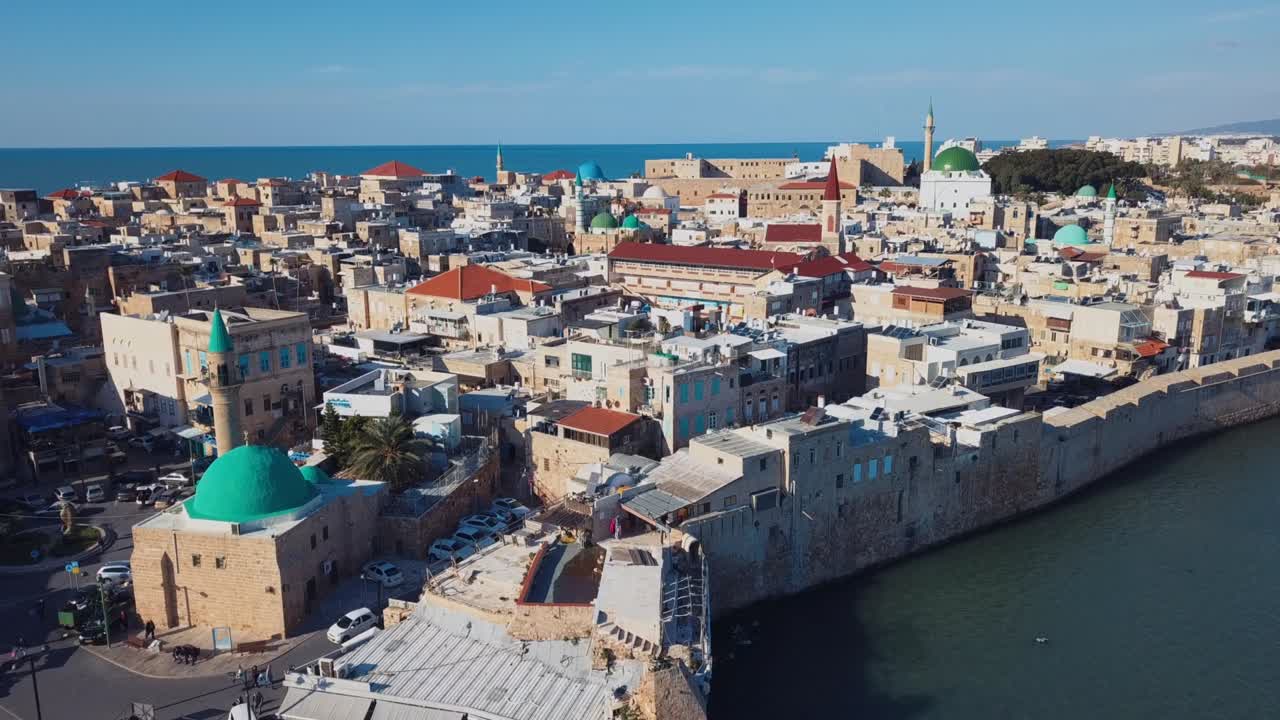 ciudad de akko, israel, vista aérea