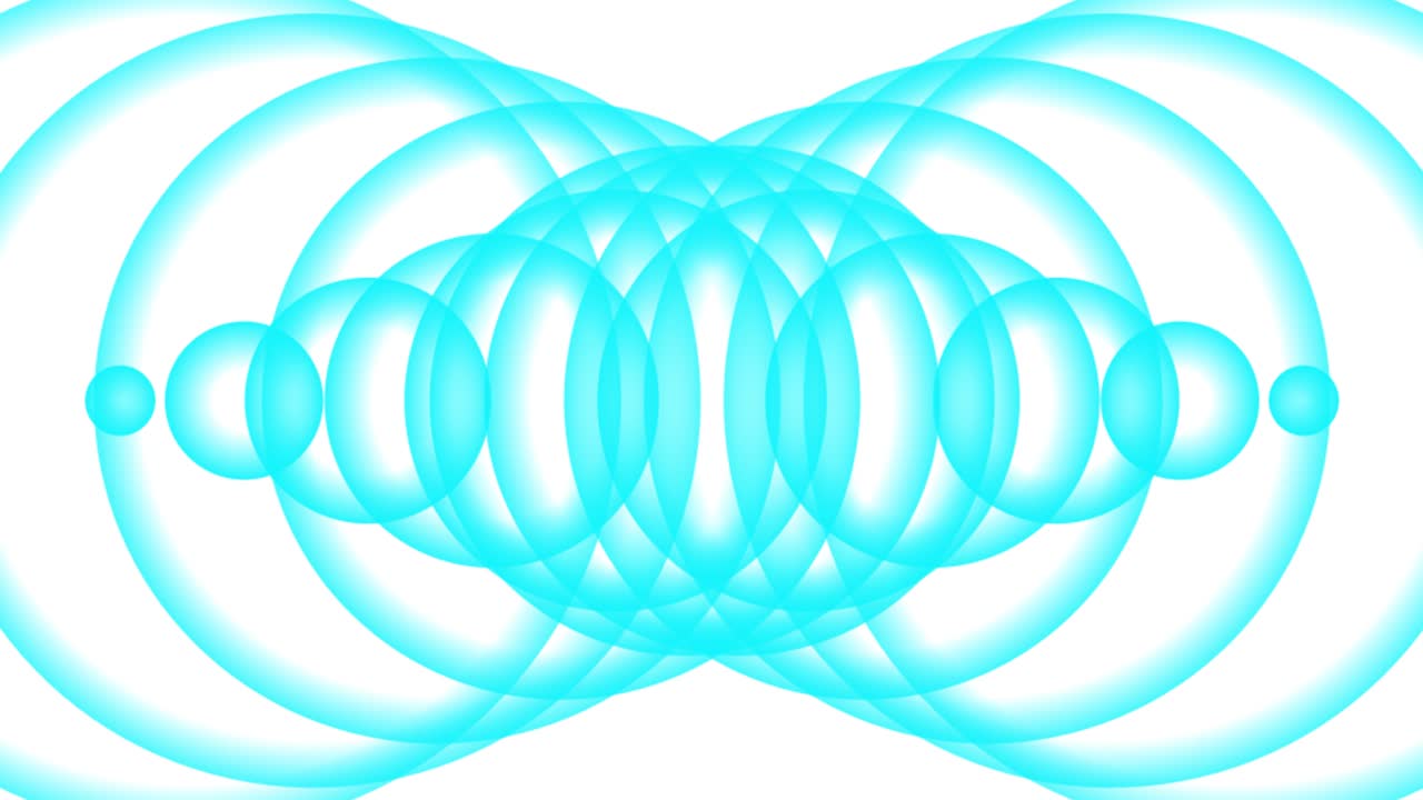 파동 소리 파동 백색 배경 모양 애니메이션 모션 그래픽