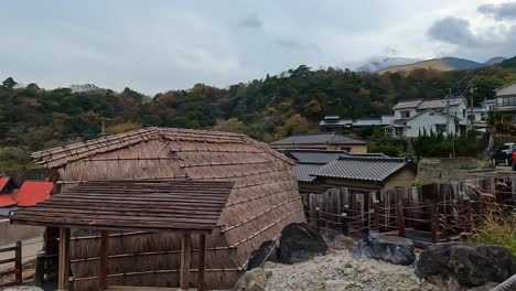 Paisaje-De-&quot;myouban-Onsen&quot;-En-La-Ciudad-De-Beppu,-Prefectura-De-Oita