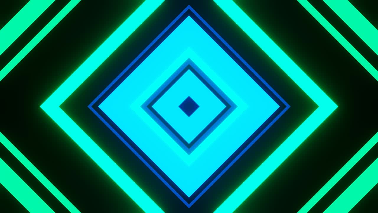 Neon pulsation of multicolored squares