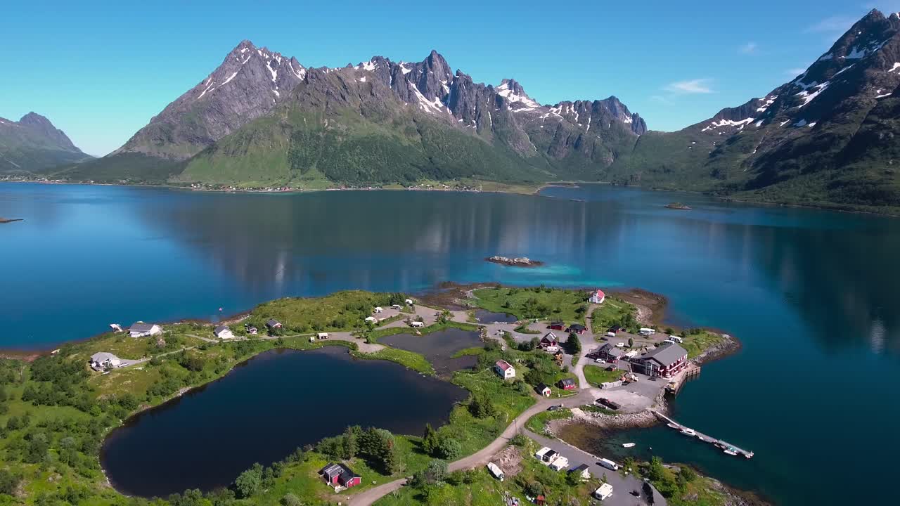 imágenes aéreas de la hermosa naturaleza de noruega.