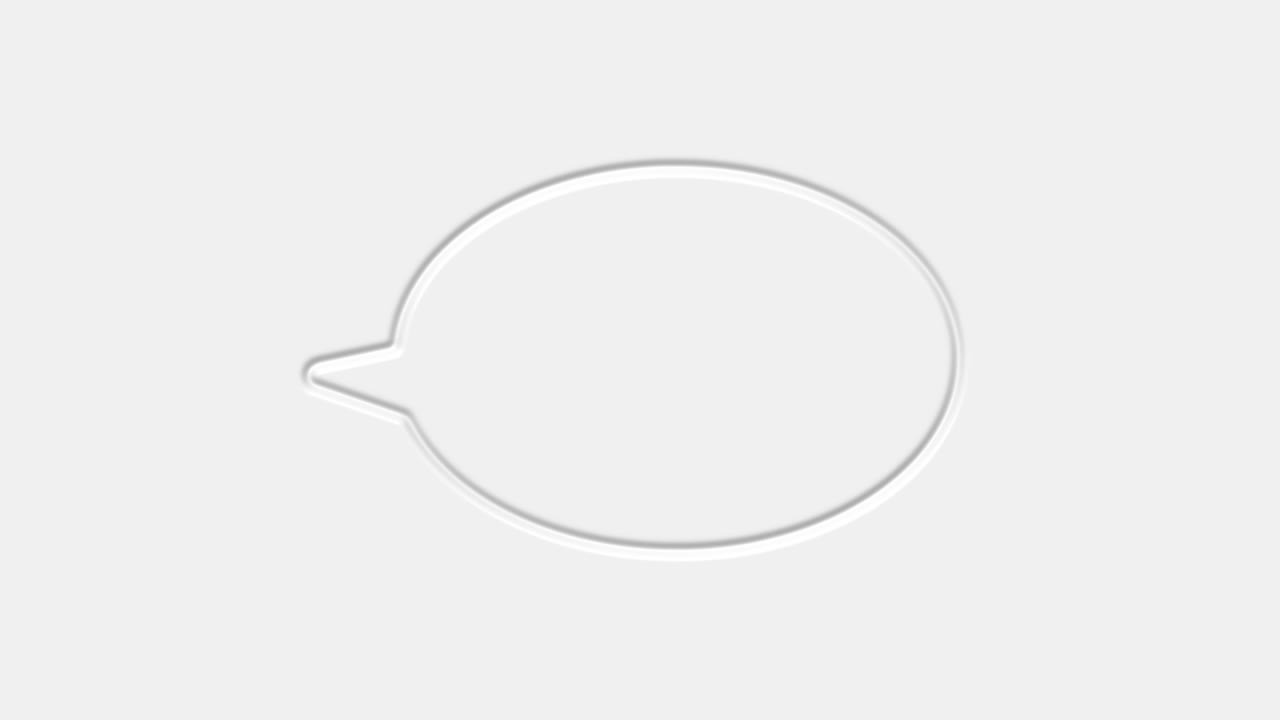 Chat, speech bubble 3d icon animation on white background. 4K
