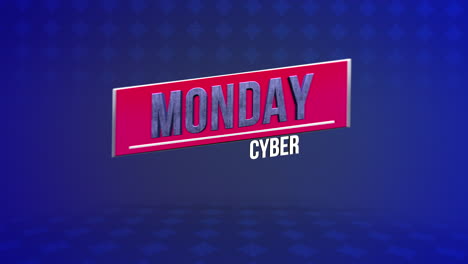Cyber-Monday-text-on-blue-geometric-pattern-with-gradient-cubes