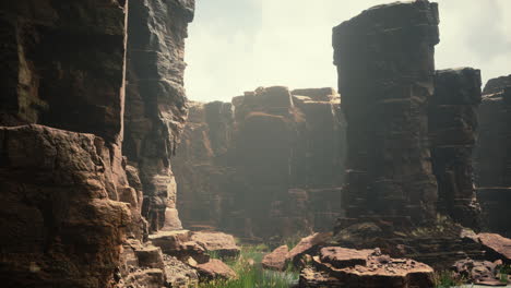 colorado river cuts through rock at grand canyon