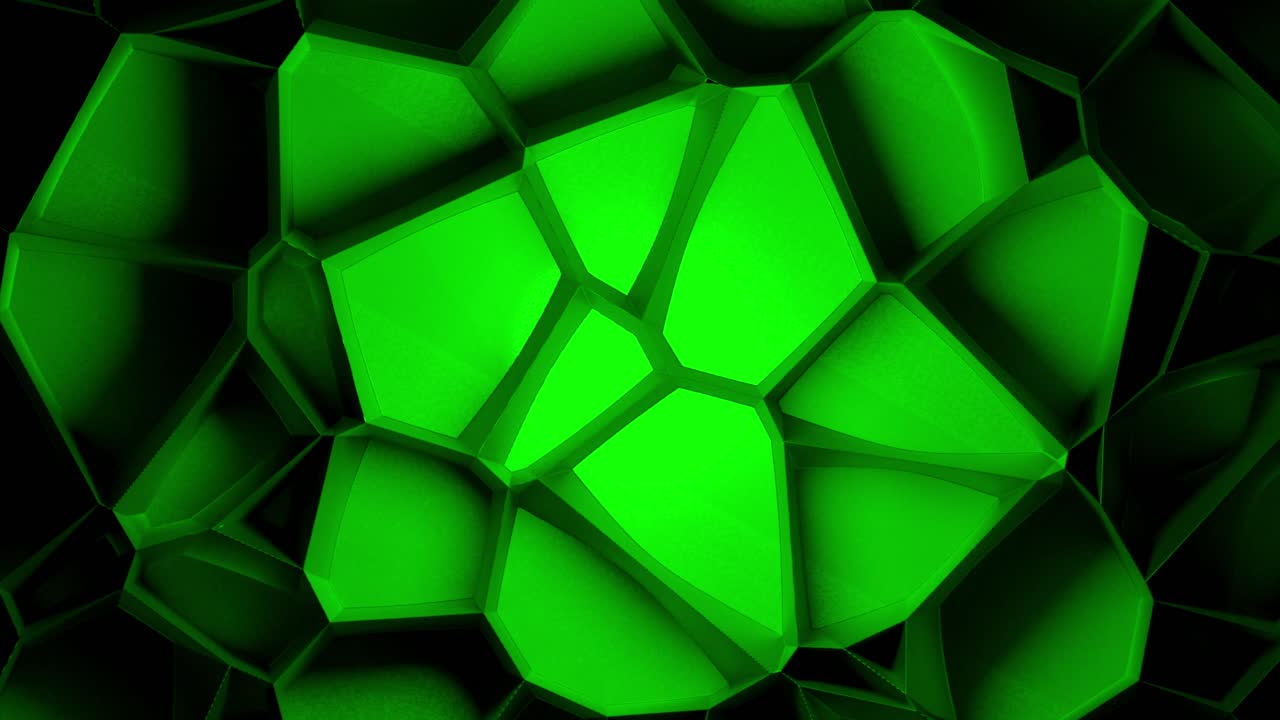 Abstract 3D Green Geometric Background