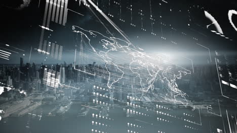 data processing on grey background