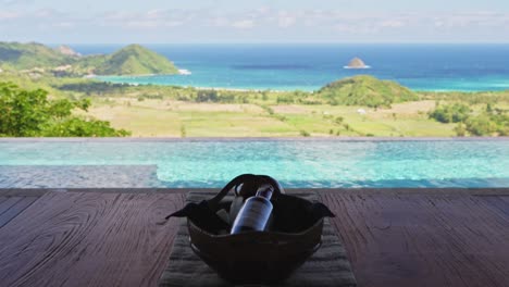 Fruit-platter-set-up-on-dining-table-of-private-villa-when-checking-in