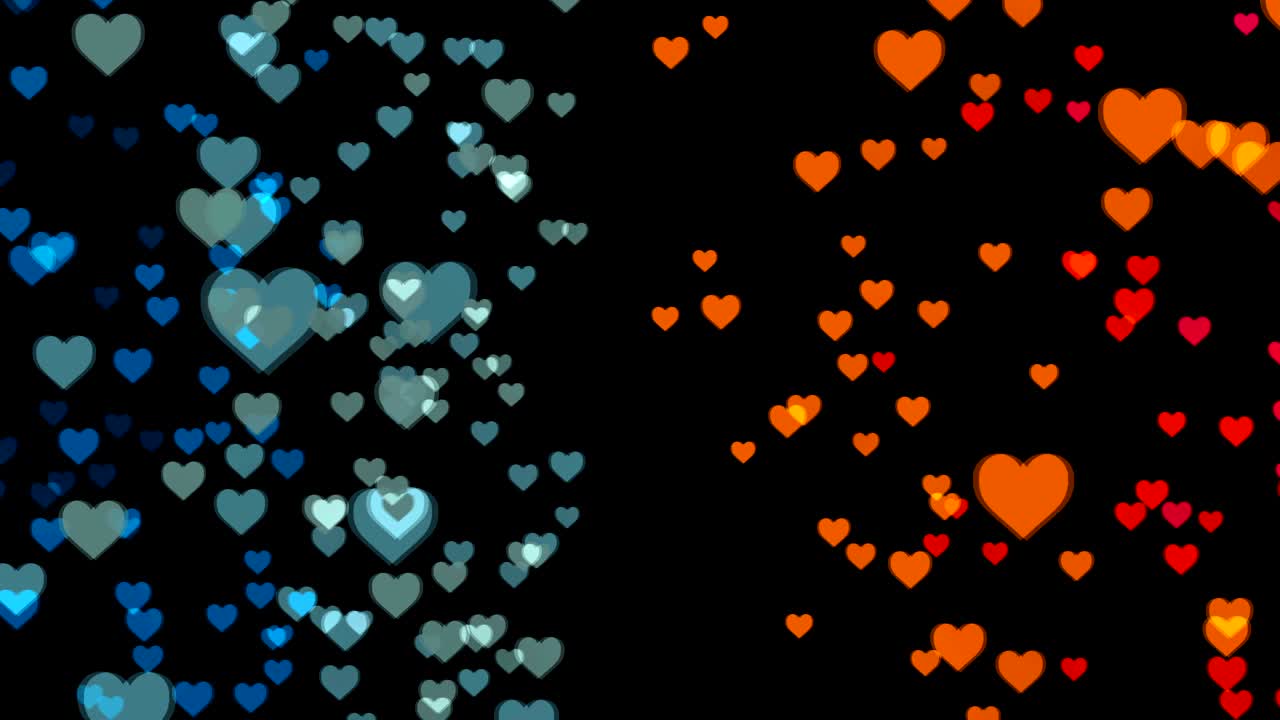 다채로운 심장을 가진 추상적인 배경