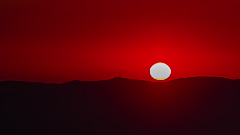 Sun-setting-behind-a-hill-at-Mount-Olympos-in-Cyprus-Time-lapse