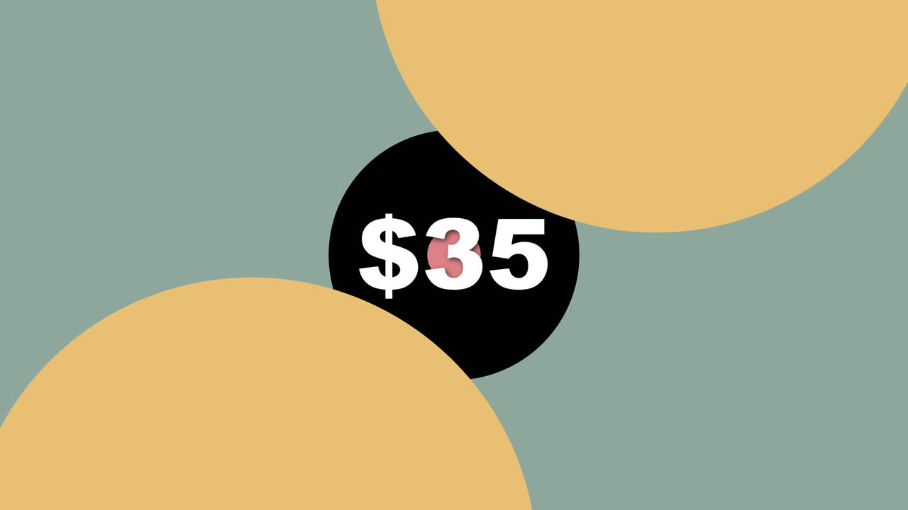 A creative representation of pricing graphics showcasing $35 offers in a unique layout