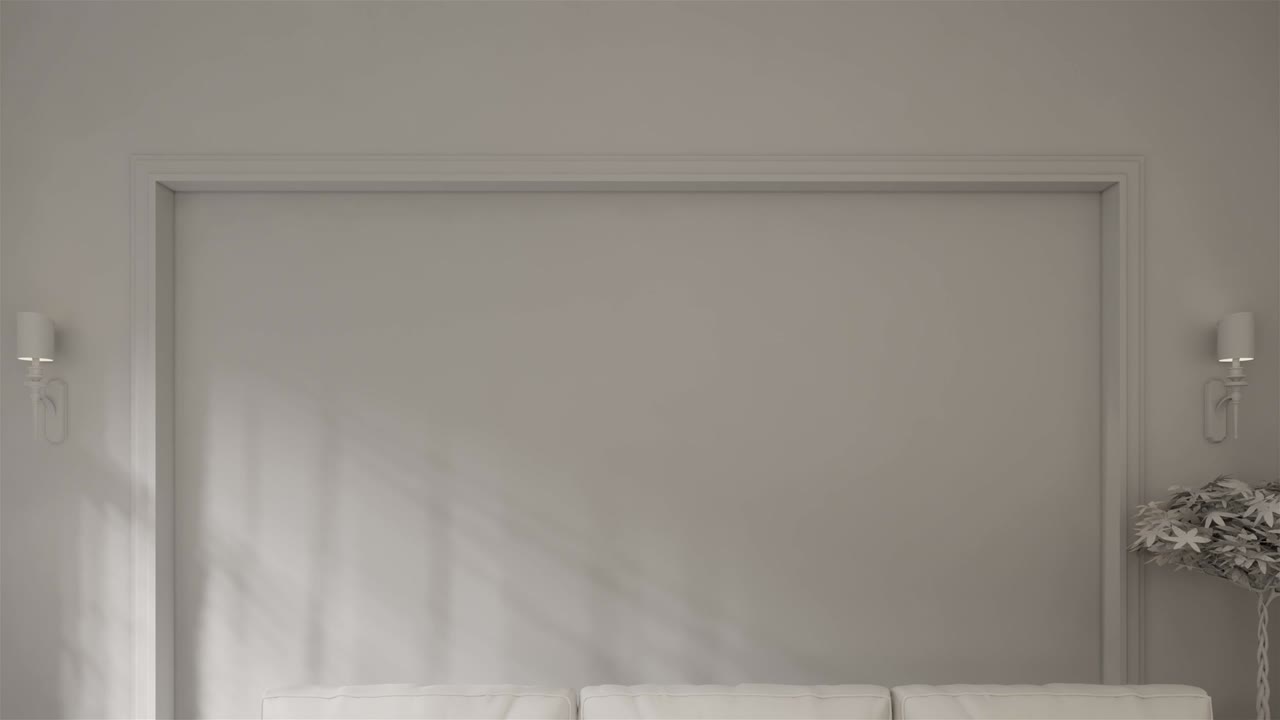 3d 렌더링 애니메이션 타임 스 인테리어 하우스 현대적인 오픈 리빙 스페이스와 부 현대적인 로프트 스타일 듀플렉스 아파트 거주.