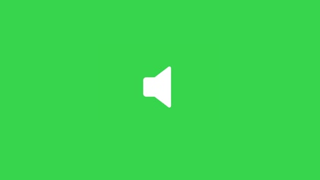 sound audio speaker icon animation on green background.